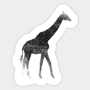 Giraffe T-shirt Sticker